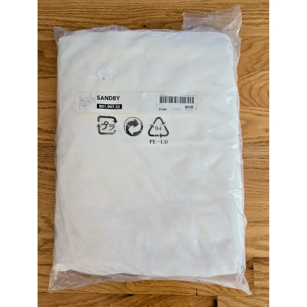 Ikea SANDBY Loveseat (2 Seat Sofa) Cover - White 801.907.32 - BRAND NEW IN BAG